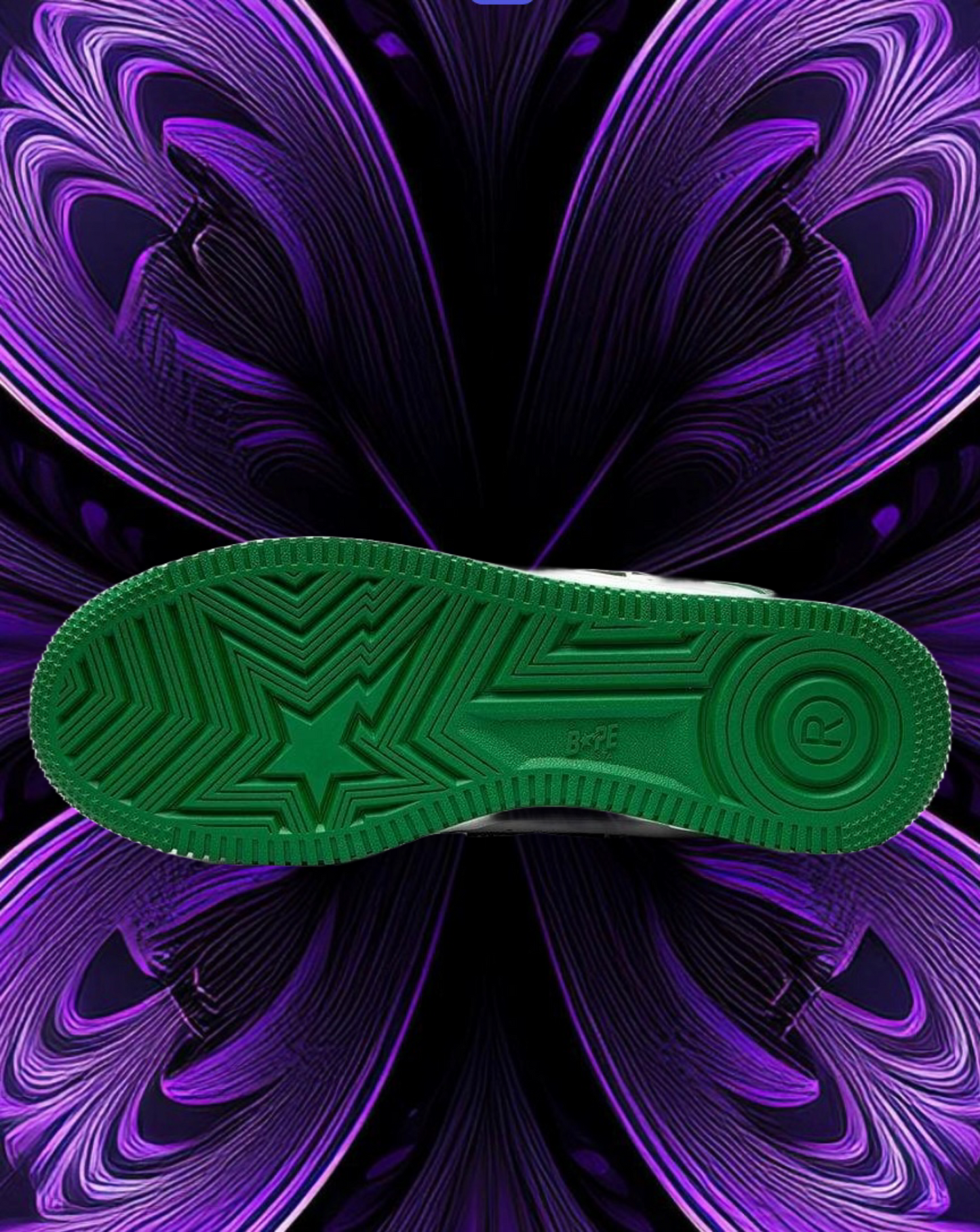 Bape sta patent leather (green and white)