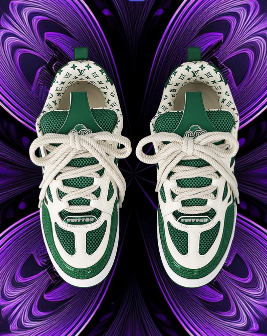 Lv skates “green” and white