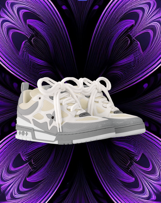 LV skates grey and white