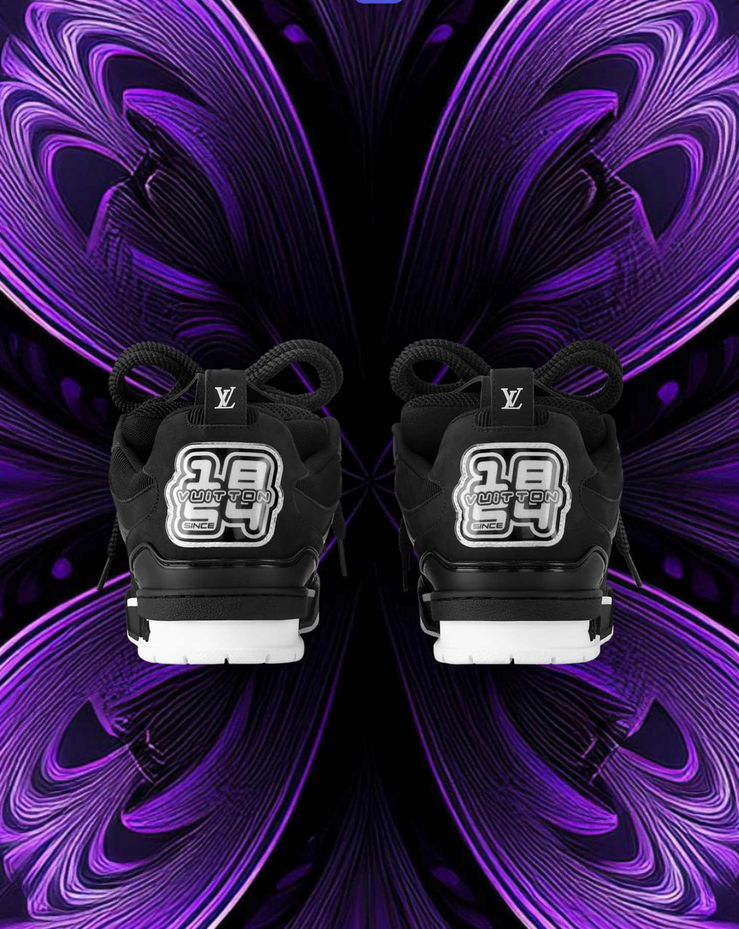 LV skates black and white