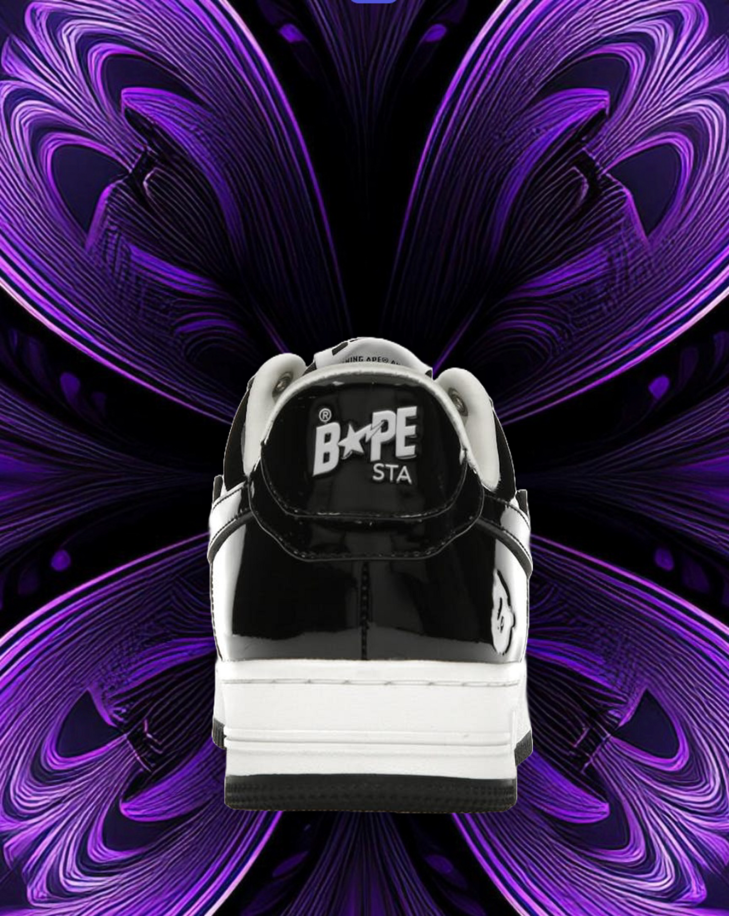 Bape sta patent leather (black & white)