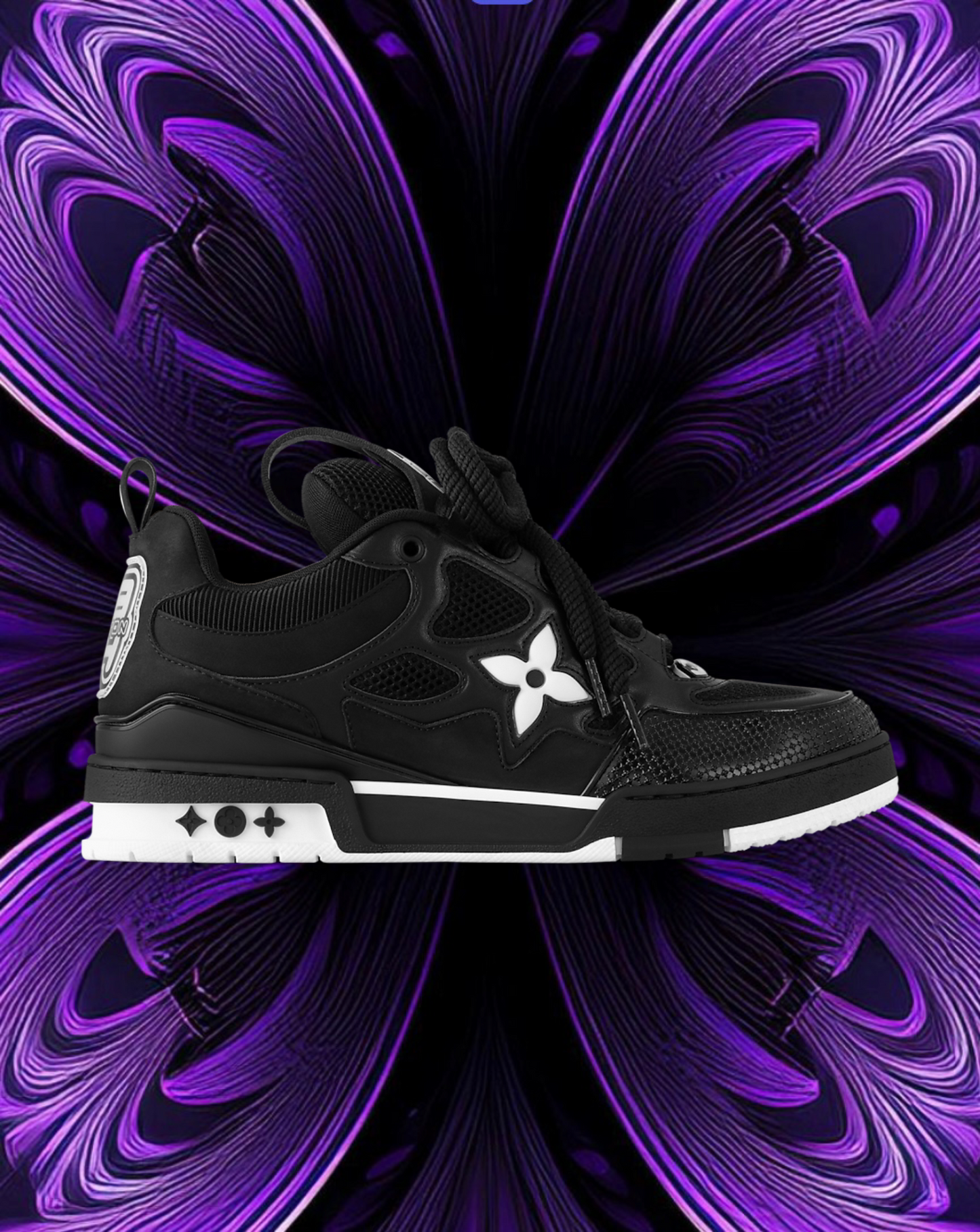 LV skates black and white