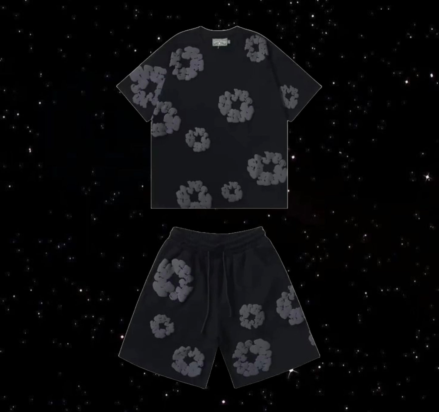 Denim tears set (black and grey)