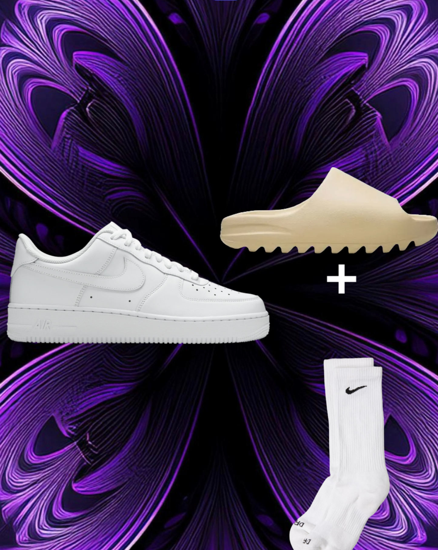 All white air force 1 combo