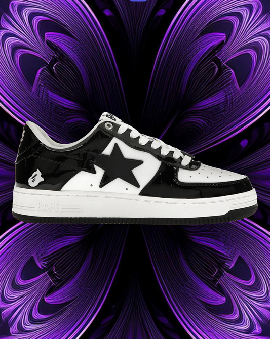 Bape sta patent leather (black & white)