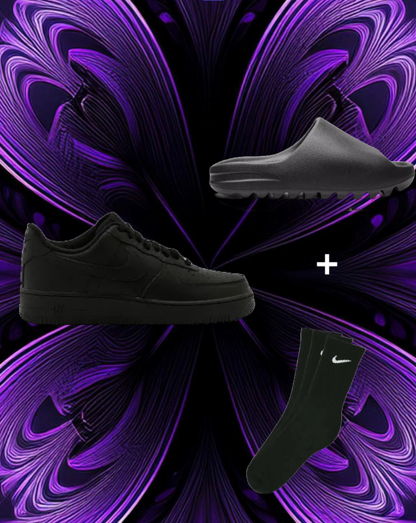 All black air force 1 combo