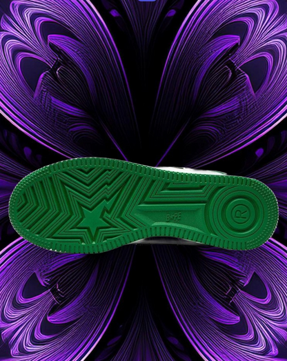 Bape sta patent leather (green and white)