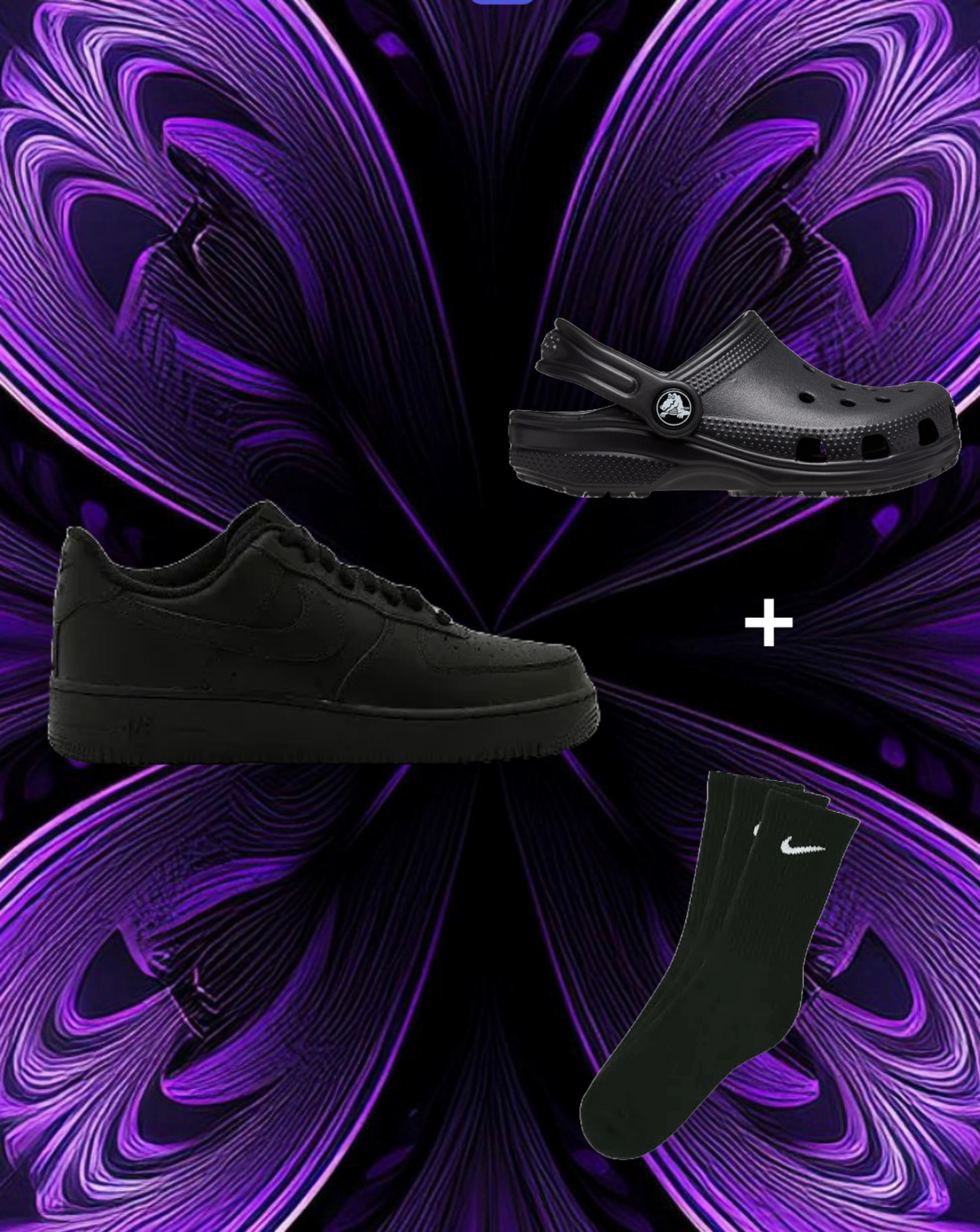 All black air force 1 combo