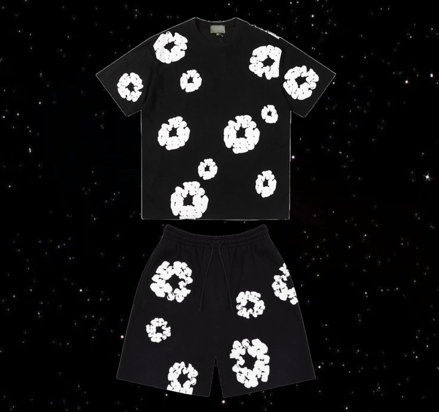 Denim tears set (black & white)