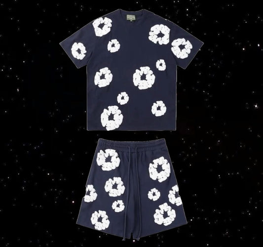 Denim tears set (navy blue)