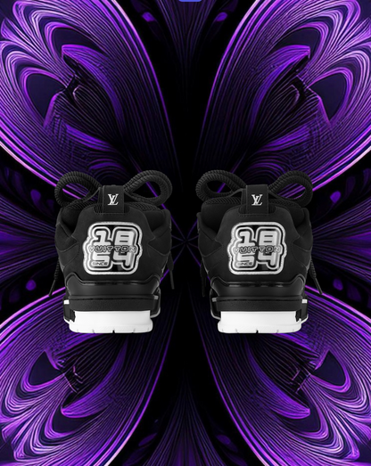 LV skates black and white