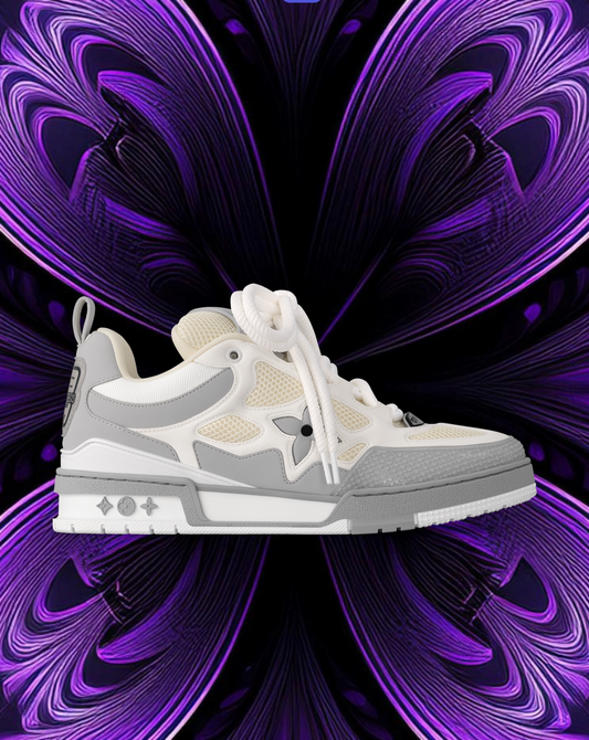 LV skates grey and white