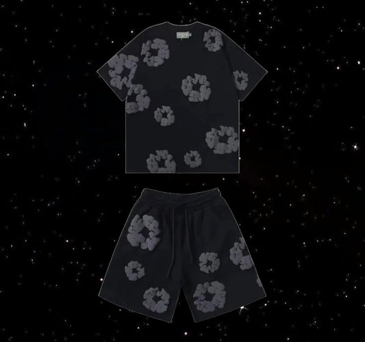 Denim tears set (black and grey)